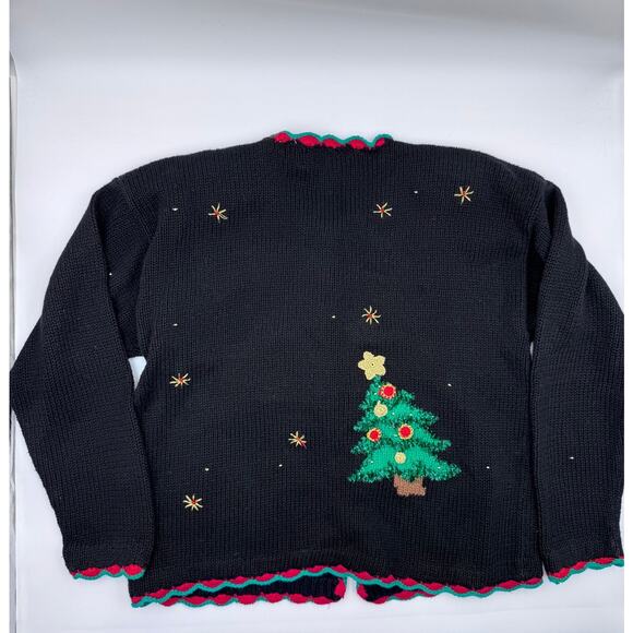 Christmas Grandmacore Vintage Chunky Tree Cardigan - Picture 2 of 4